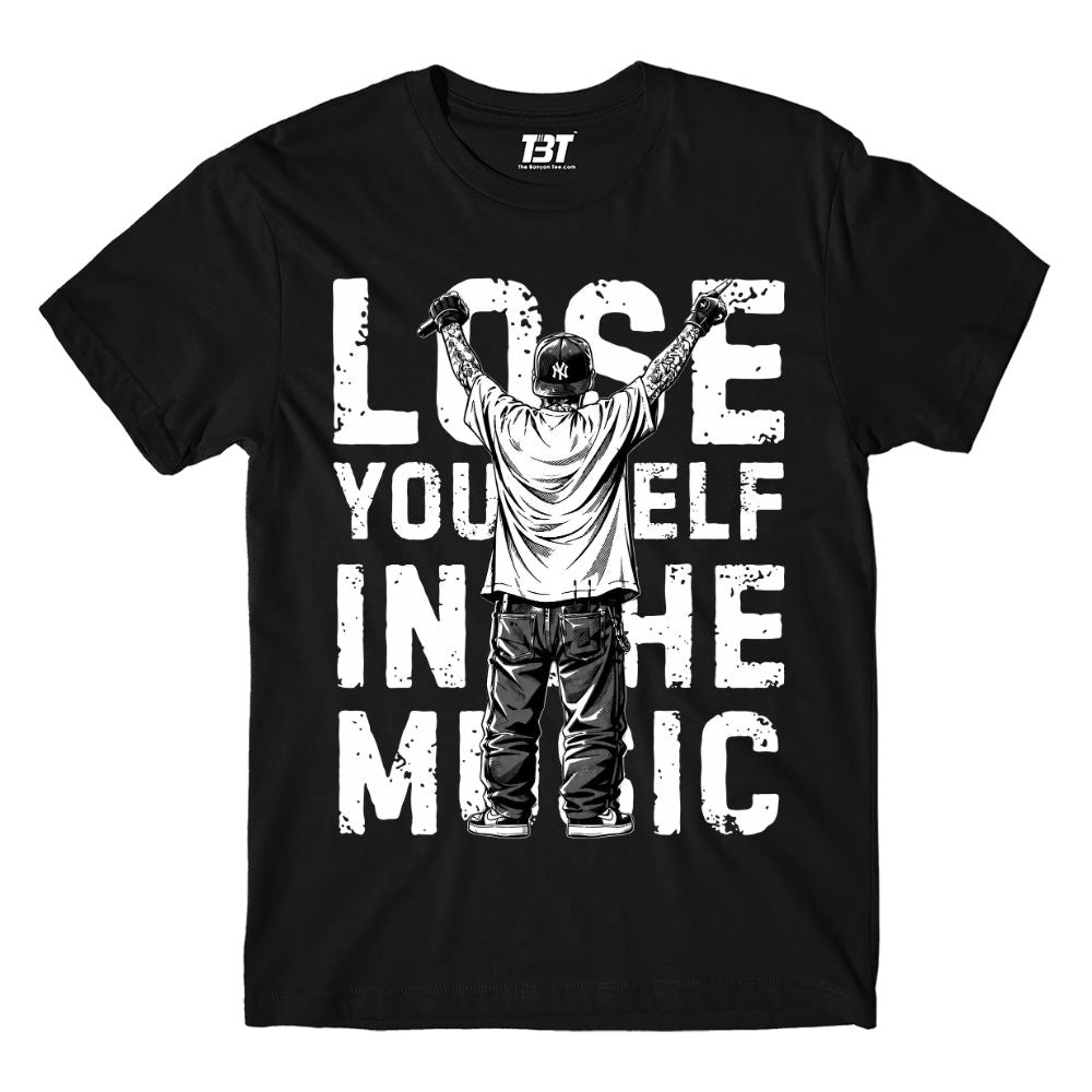 eminem lose yourself in the music t-shirt music band buy online united states usa the banyan tee tbt men women girls boys unisex black 