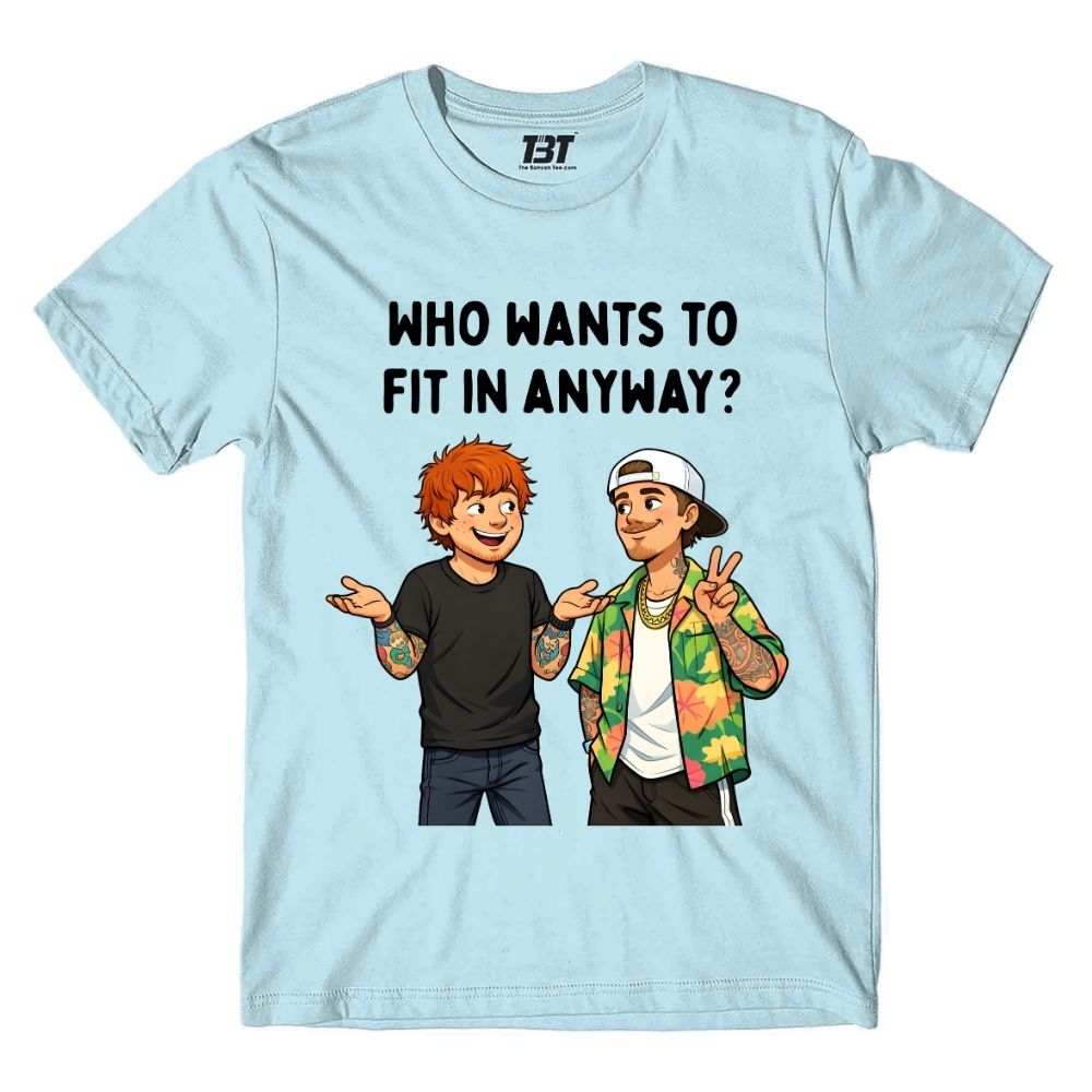 ed sheeran who wants to fit in t-shirt music band buy online united states usa the banyan tee tbt men women girls boys unisex baby blue 
