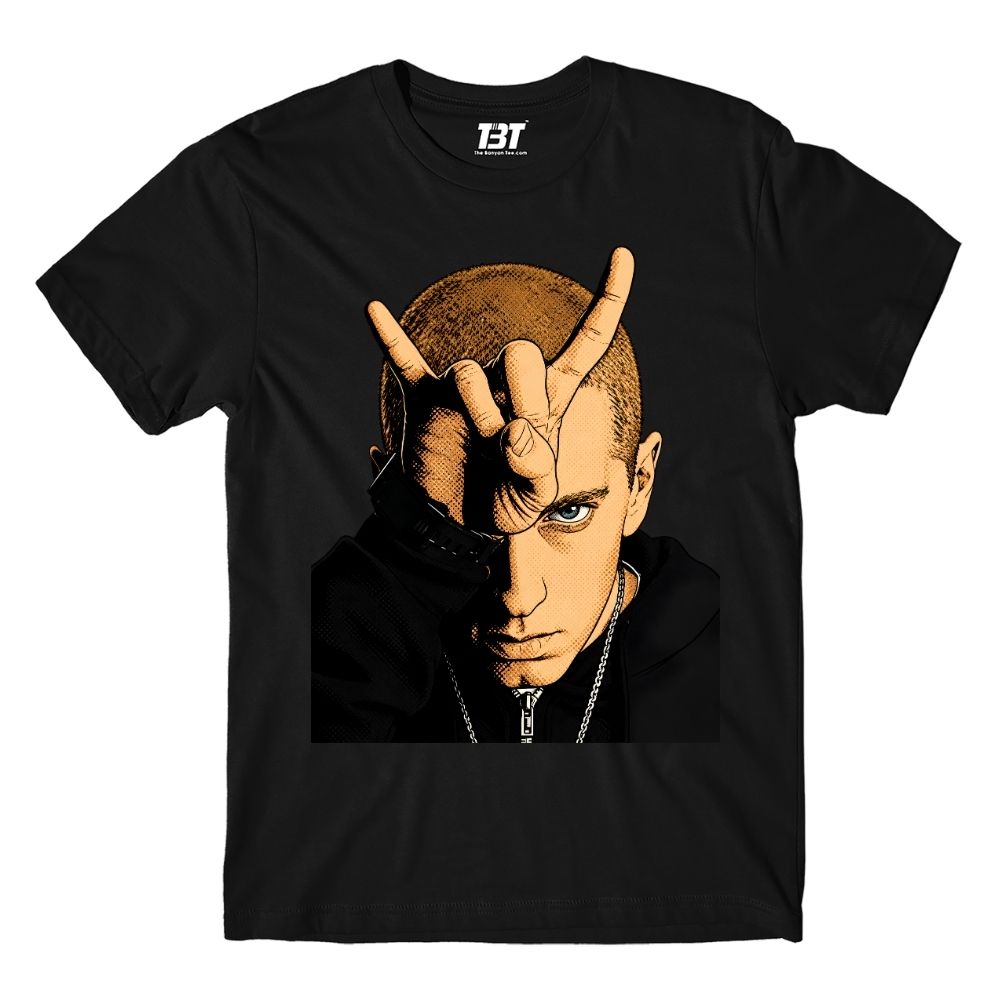 eminem bull horn t-shirt music band buy online united states usa the banyan tee tbt men women girls boys unisex black 