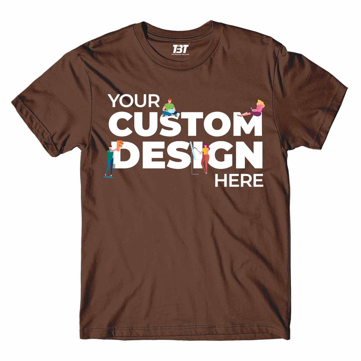customized custom t-shirt shirt coffee brown the banyan tee your design here