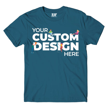 custom t shirt customized tee your design here the banyan tee personalized shirt coral blue