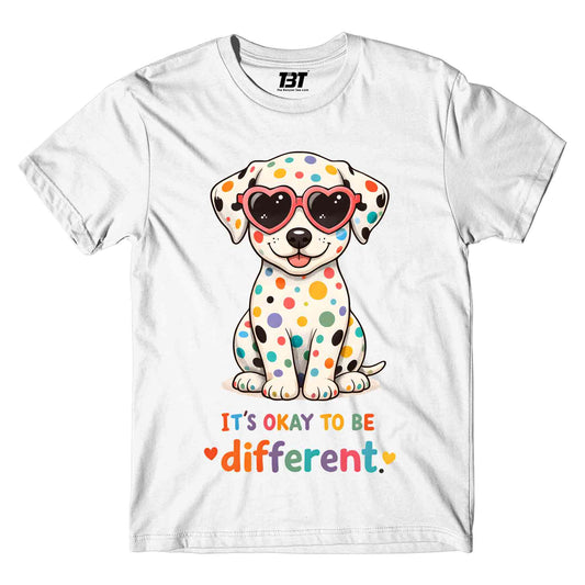 printed graphic okay to be different t-shirt printed graphic stylish buy online united states usa the banyan tee tbt men women girls boys unisex white