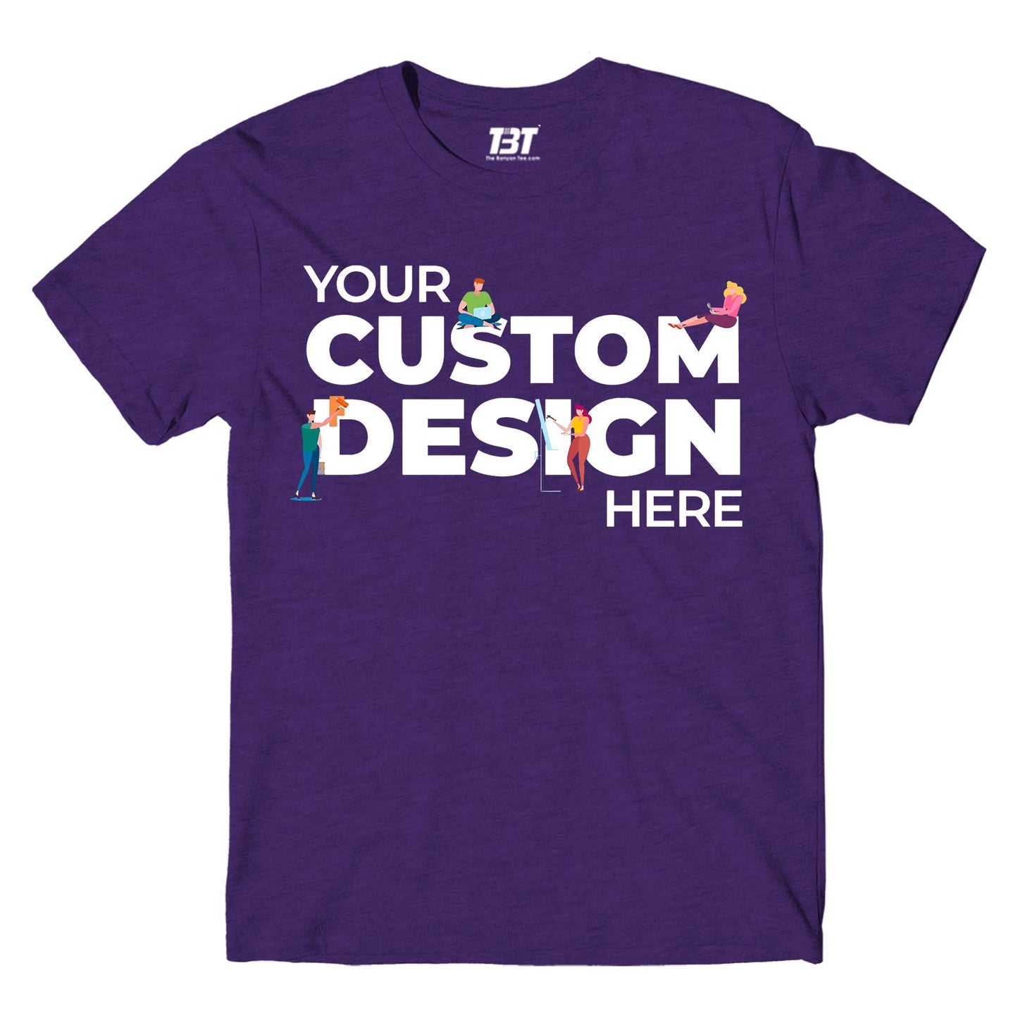 custom t shirt customized tee by the banyan tee purple melange