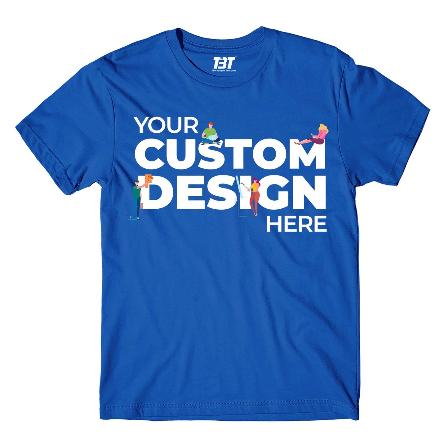 custom t shirt customized tee your design here the banyan tee personalized shirt royal blue