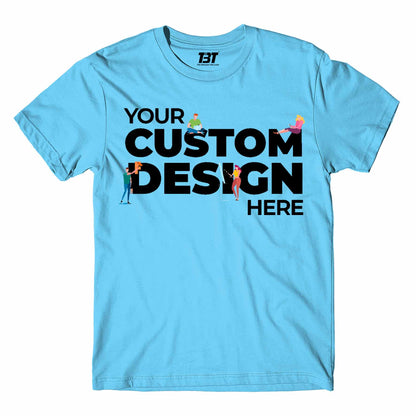 custom t shirt customized tee your design here the banyan tee personalized shirt sky blue