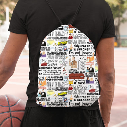 the big bang theory drawstring bag college school gym tv shows & movies buy online usa united states of america the banyan tee tbt men women girls boys unisex