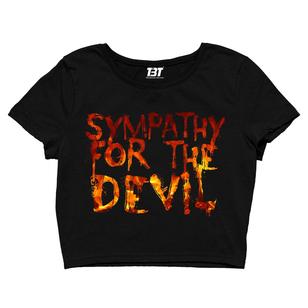 the rolling stones sympathy for the devil crop top music band buy online united states of america usa the banyan tee tbt men women girls boys unisex black