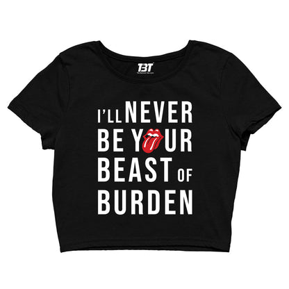 the rolling stones beast of burden crop top music band buy online united states of america usa the banyan tee tbt men women girls boys unisex black