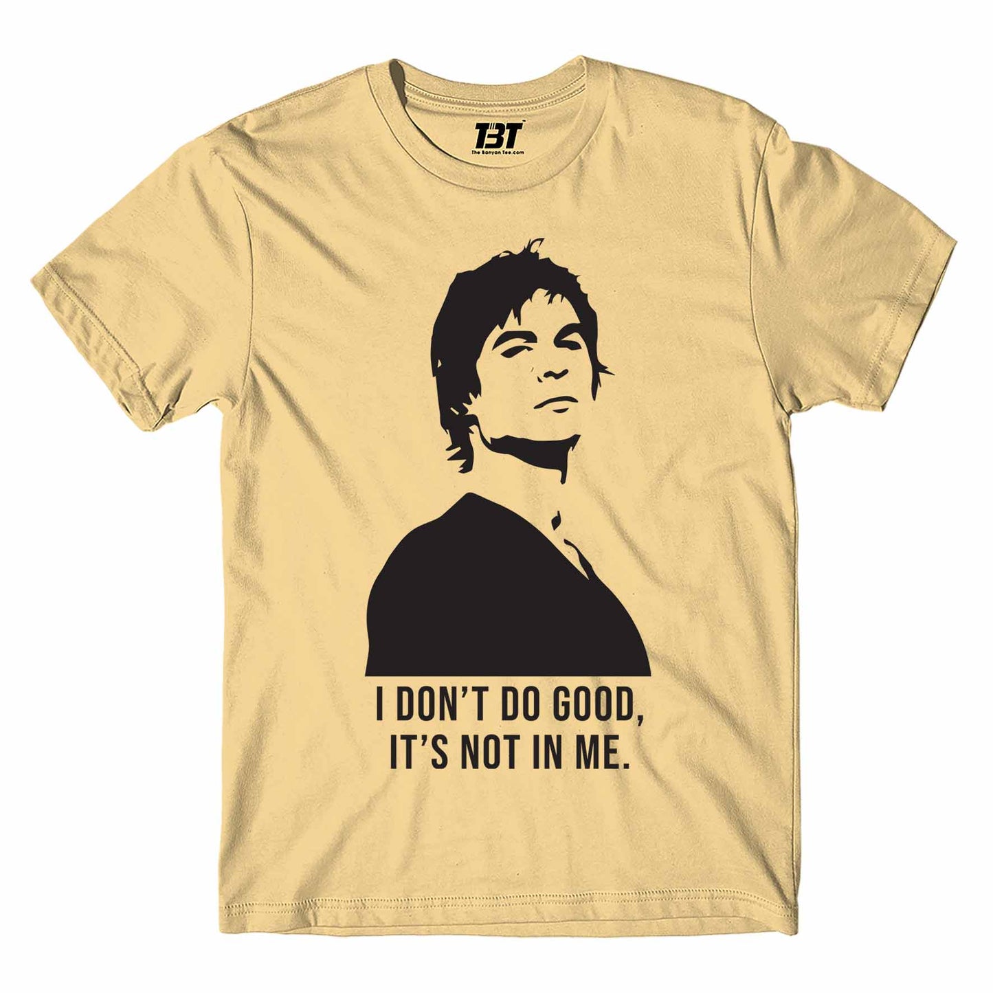 the vampire diaries i don't do good t-shirt tv & movies buy online united states of america usa the banyan tee tbt men women girls boys unisex beige tvd stefan elena damon caroline katherine tyler bonnie