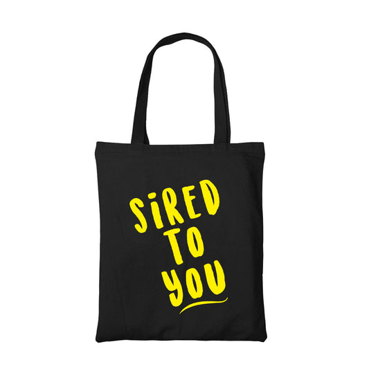 the vampire diaries sired to you tote bag hand printed cotton women men unisex