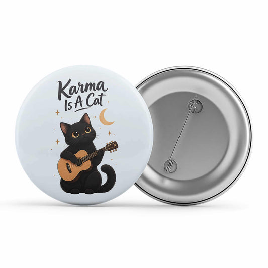 taylor swift karma cat badge pin button music band buy online united states usa the banyan tee tbt men women girls boys unisex  