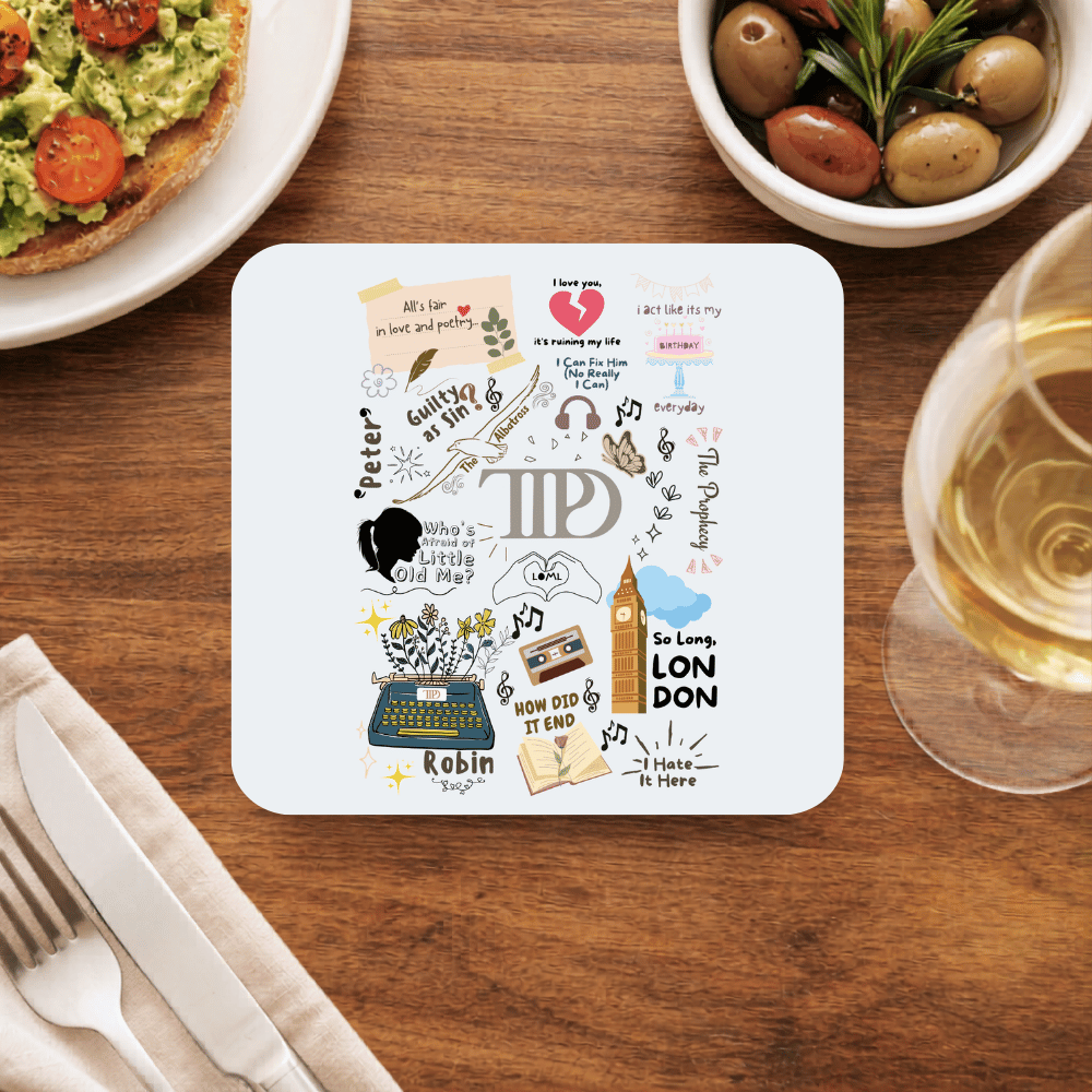 taylor swift a poet's doodle coasters wooden table cups indian music band buy online india the banyan tee tbt men women girls boys unisex