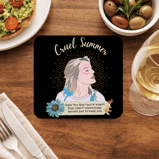 taylor swift cruel summer coasters wooden table cups indian music band buy online india the banyan tee tbt men women girls boys unisex