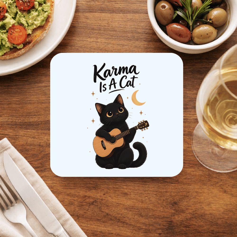 taylor swift karma cat coasters wooden table cups united states usan music band buy online united states usa the banyan tee tbt men women girls boys unisex  