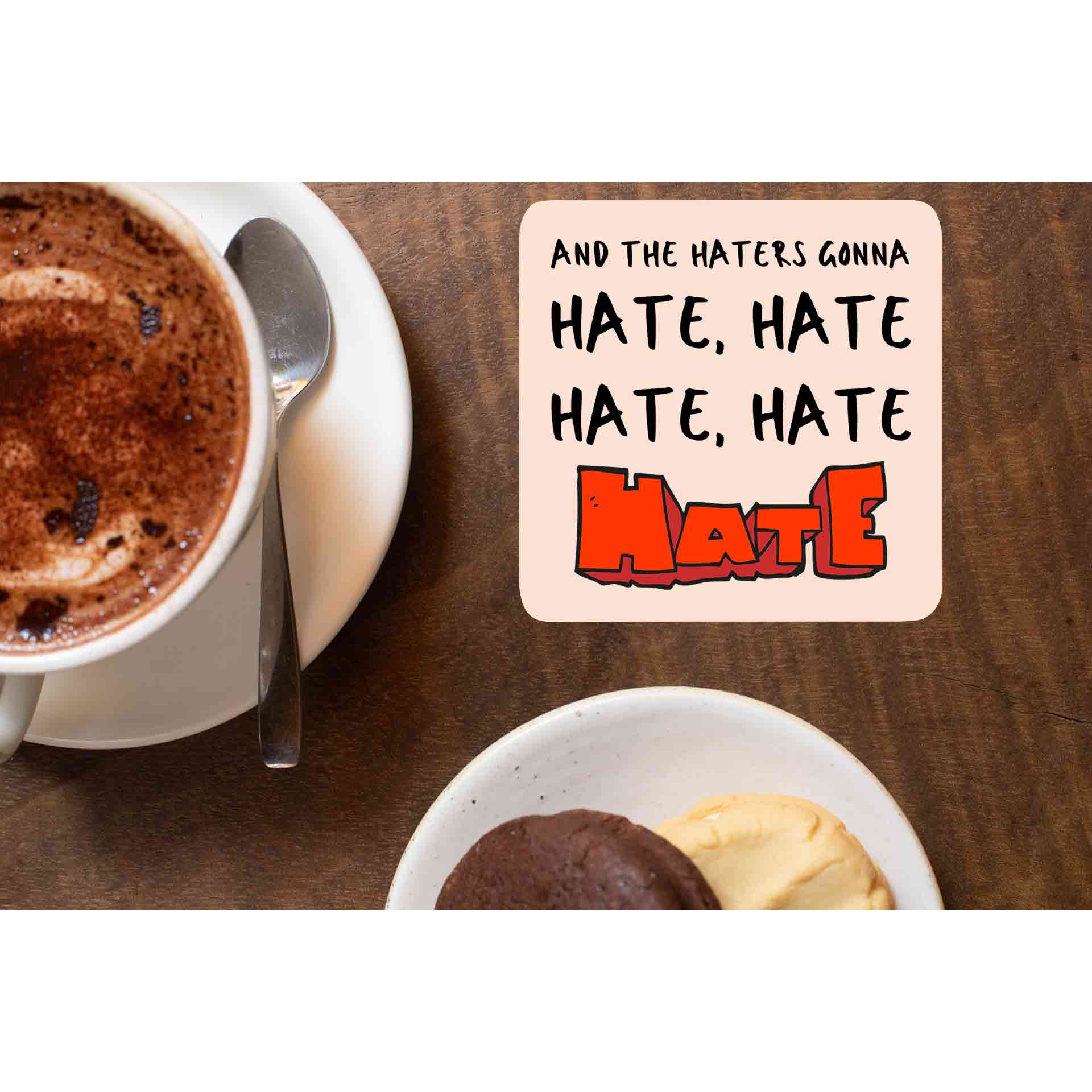 taylor swift haters gonna hate coasters wooden table cups indian music band buy online india the banyan tee tbt men women girls boys unisex
