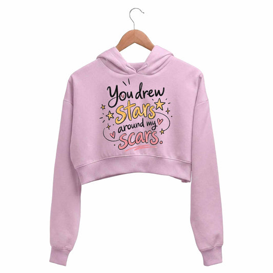 taylor swift you drew stars crop hoodie hooded sweatshirt upper winterwear music band buy online united states usa the banyan tee tbt men women girls boys unisex baby pink 