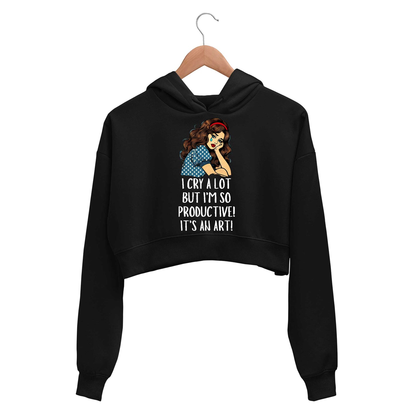 taylor swift i cry a lot but crop hoodie hooded sweatshirt upper winterwear music band buy online india the banyan tee tbt men women girls boys unisex black