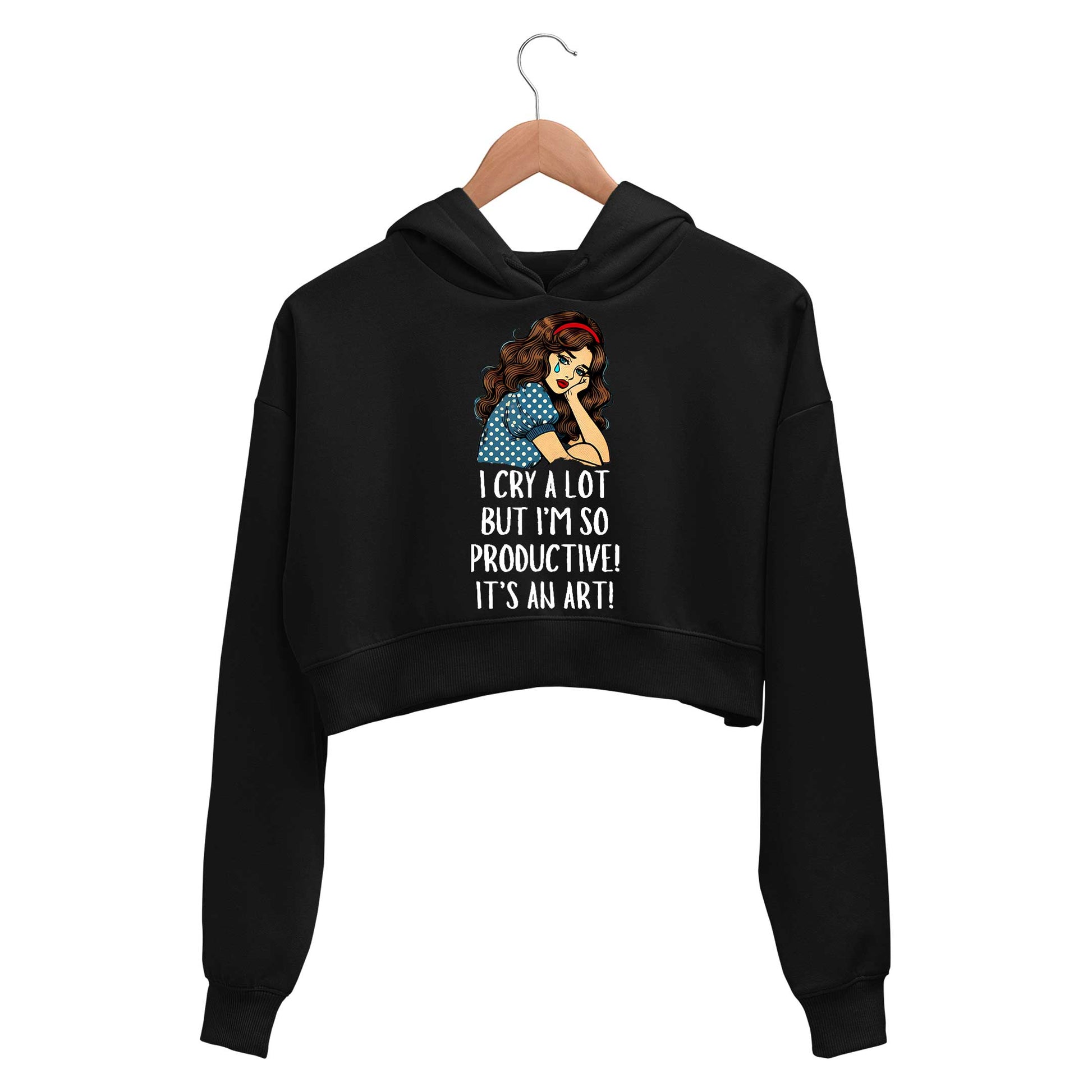 taylor swift i cry a lot but crop hoodie hooded sweatshirt upper winterwear music band buy online india the banyan tee tbt men women girls boys unisex black