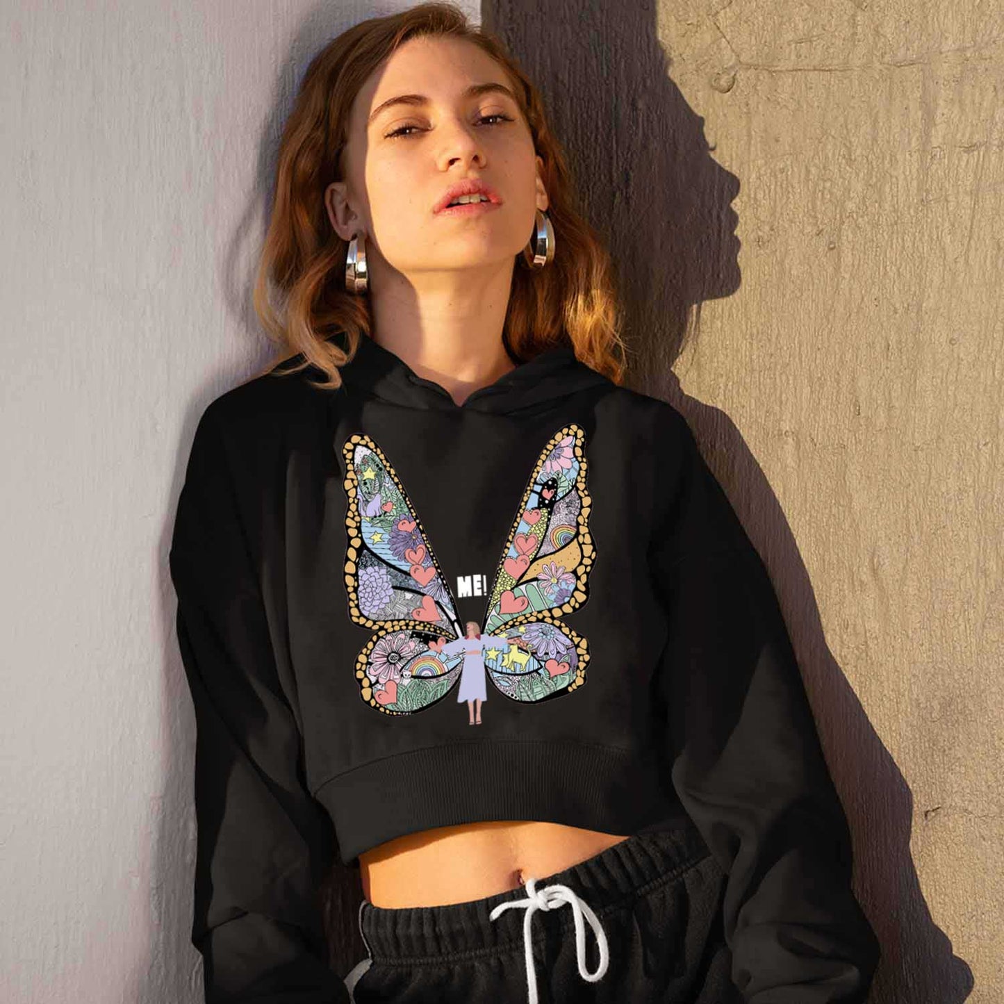 taylor swift me crop hoodie hooded sweatshirt upper winterwear music band buy online india the banyan tee tbt men women girls boys unisex black