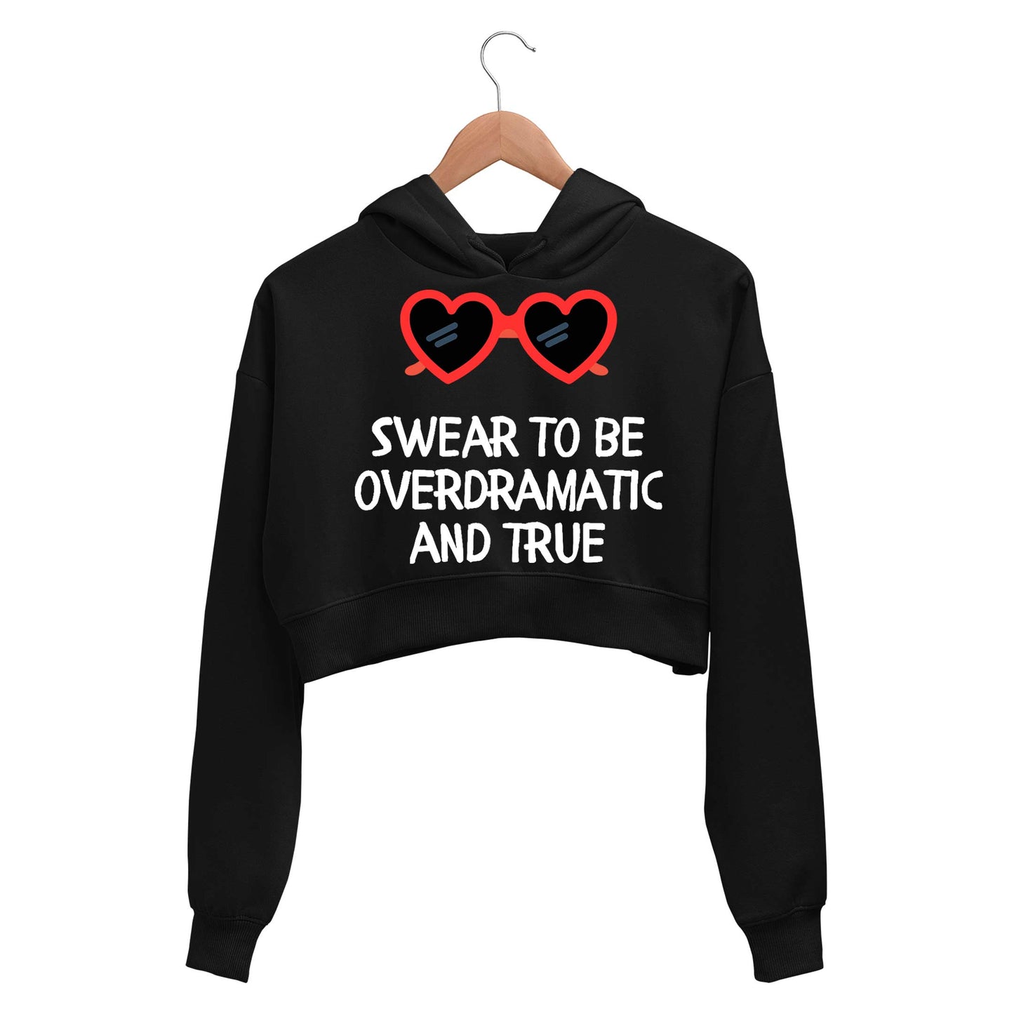 taylor swift overdramatic and true crop hoodie hooded sweatshirt upper winterwear music band buy online india the banyan tee tbt men women girls boys unisex black