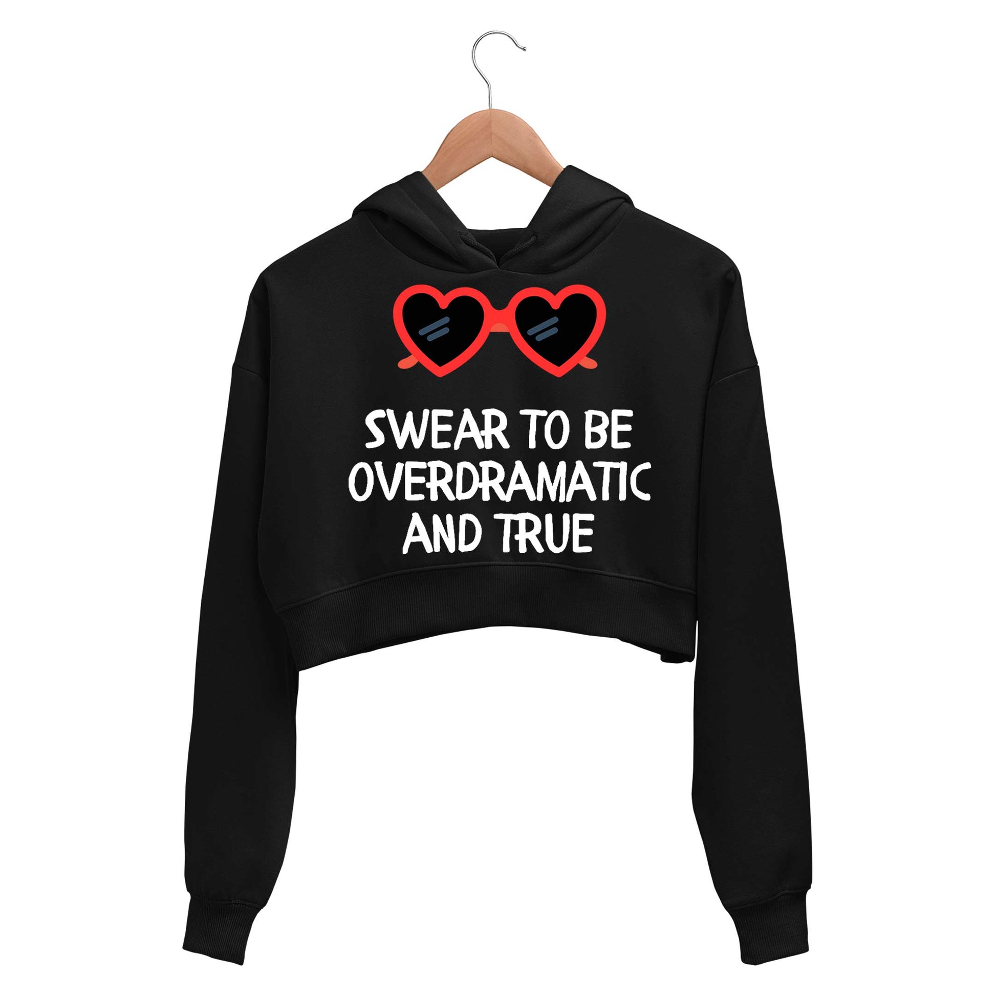 taylor swift overdramatic and true crop hoodie hooded sweatshirt upper winterwear music band buy online india the banyan tee tbt men women girls boys unisex black