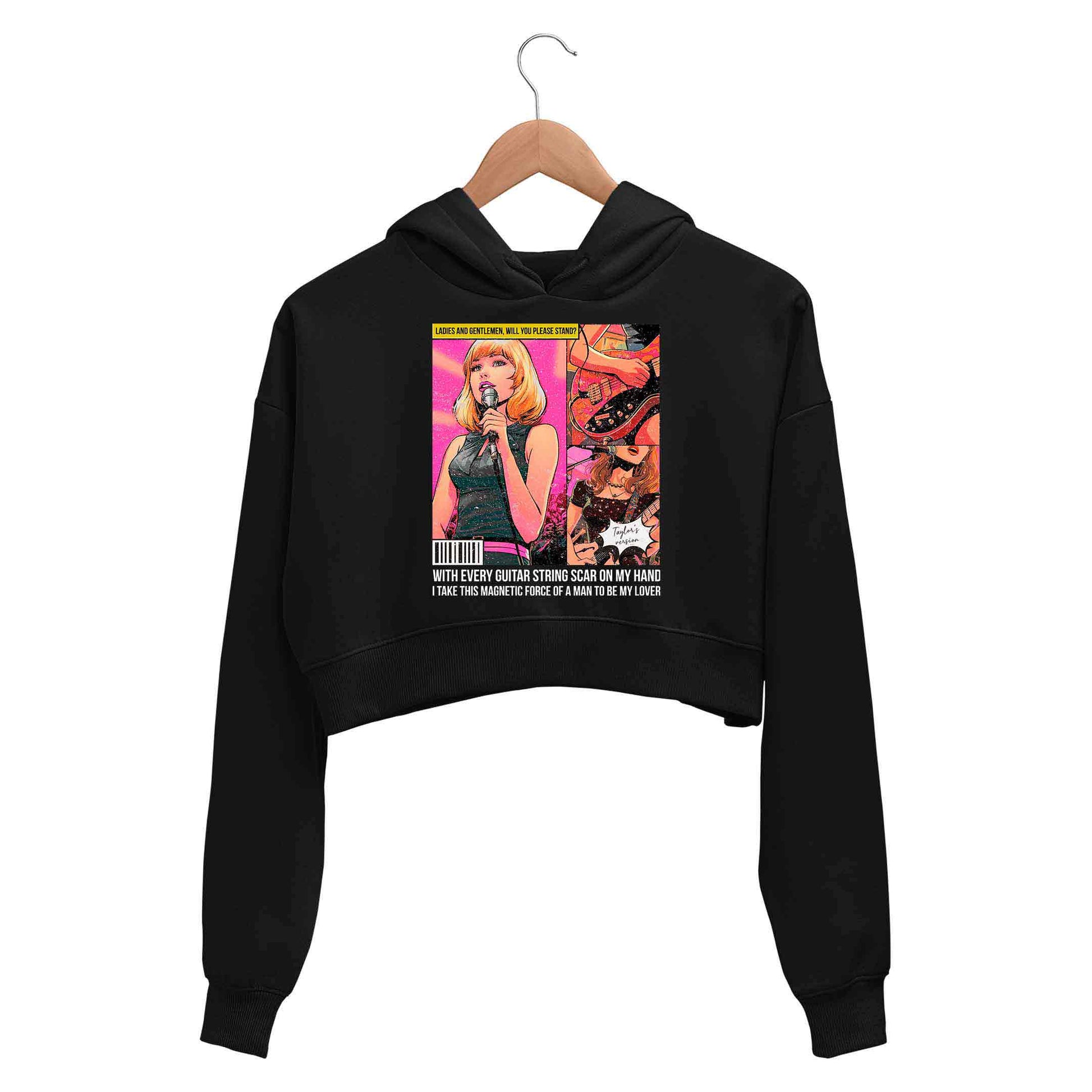 taylor swift my lover crop hoodie hooded sweatshirt upper winterwear music band buy online india the banyan tee tbt men women girls boys unisex black