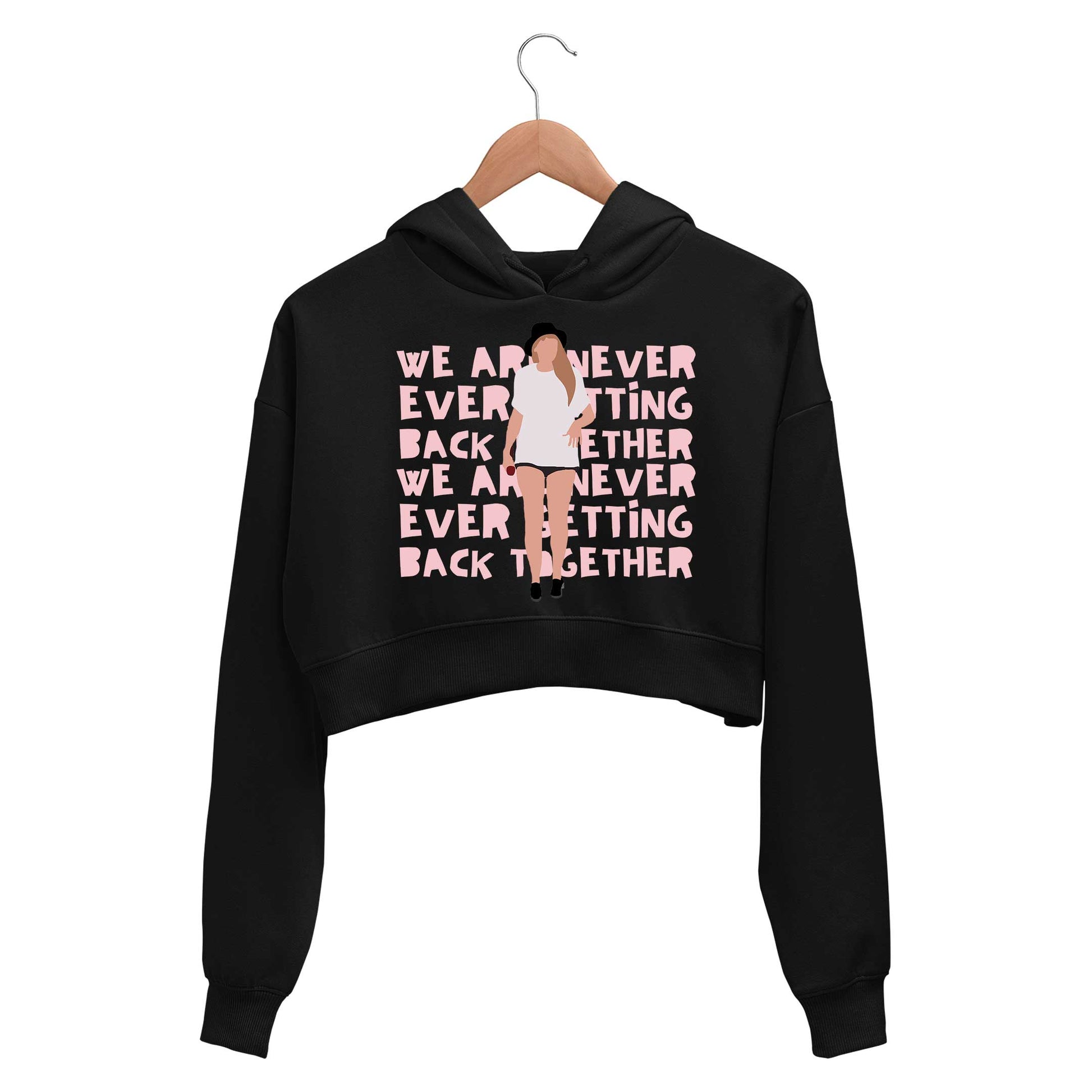 taylor swift getting back together crop hoodie hooded sweatshirt upper winterwear music band buy online india the banyan tee tbt men women girls boys unisex black