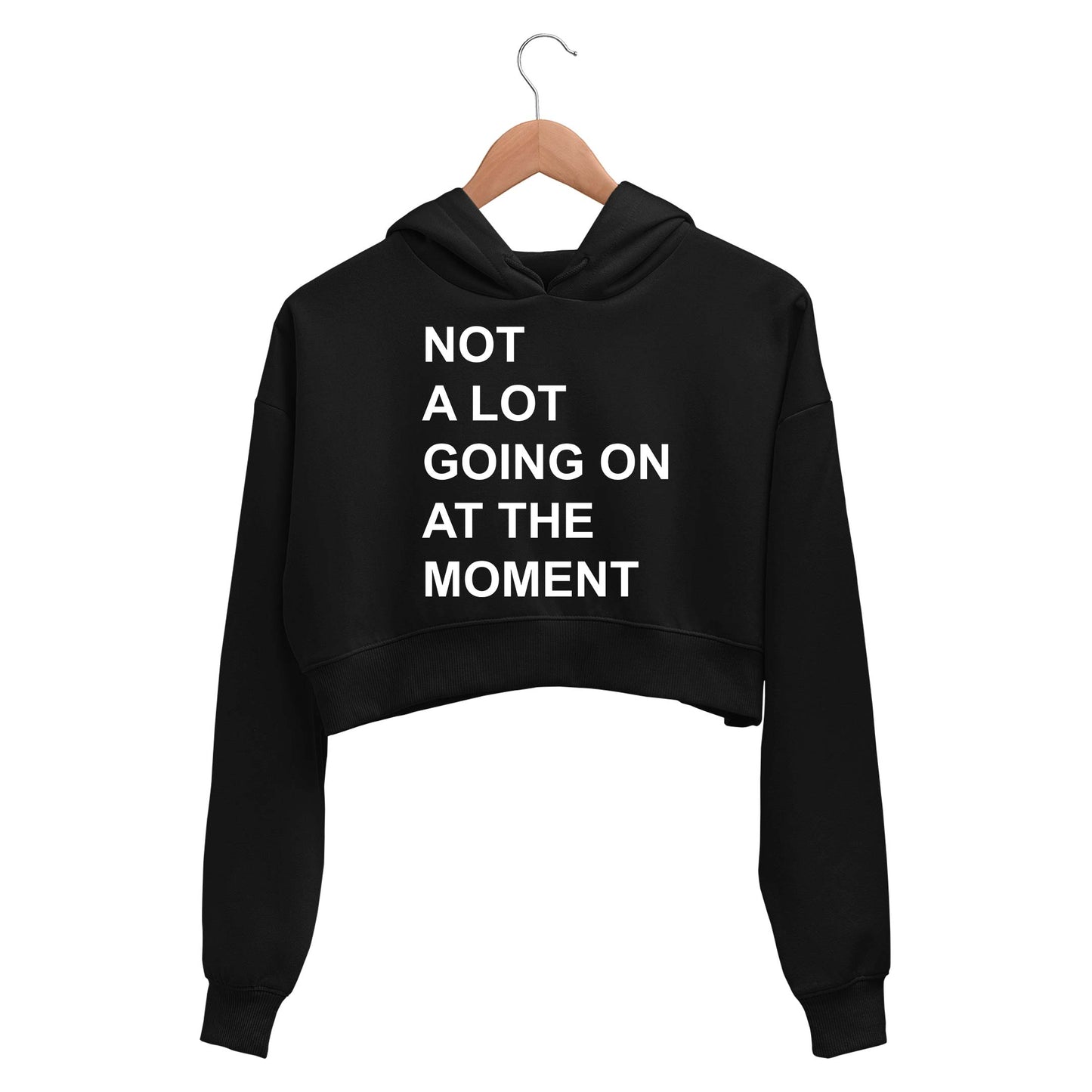 taylor swift not a lot going on crop hoodie hooded sweatshirt upper winterwear music band buy online india the banyan tee tbt men women girls boys unisex black