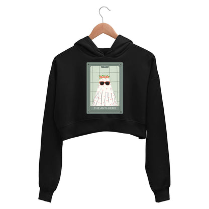 taylor swift the anti hero crop hoodie hooded sweatshirt upper winterwear music band buy online india the banyan tee tbt men women girls boys unisex black