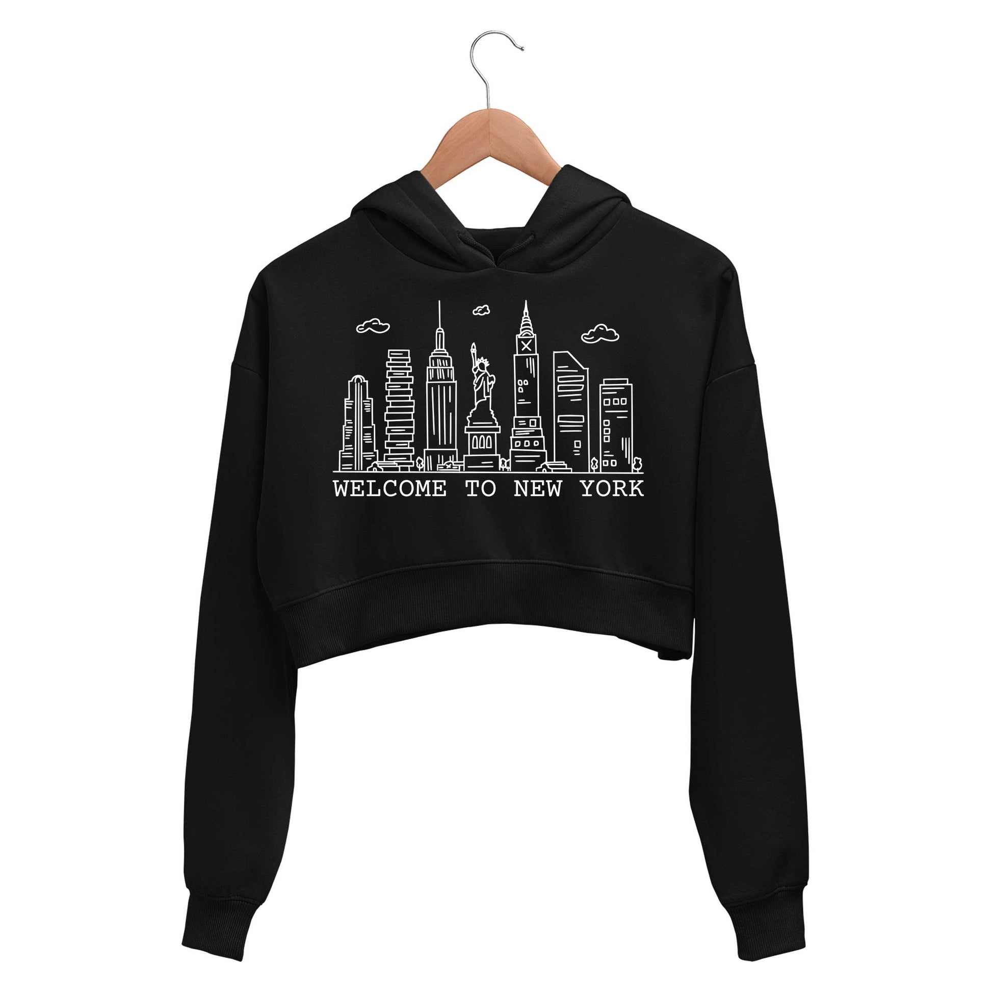 taylor swift welcome to new york crop hoodie hooded sweatshirt upper winterwear music band buy online india the banyan tee tbt men women girls boys unisex black