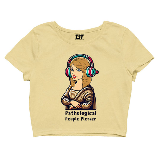 taylor swift pathological people pleaser crop top music band buy online united states of america usa the banyan tee tbt men women girls boys unisex s