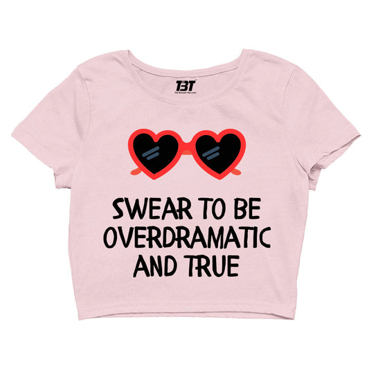 taylor swift overdramatic and true crop top music band buy online united states of america usa the banyan tee tbt men women girls boys unisex s