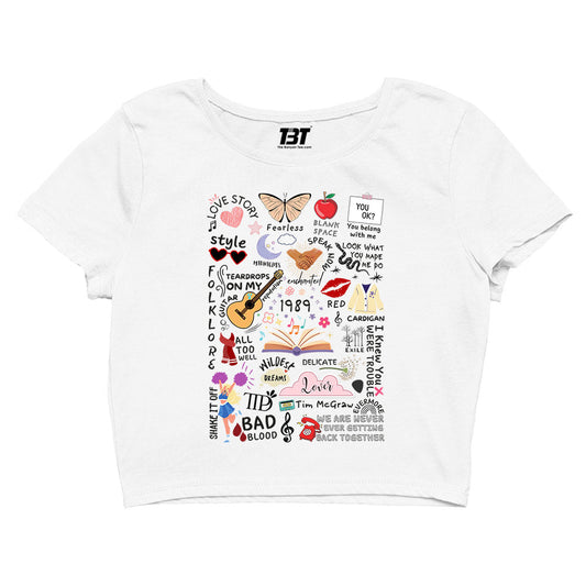 taylor swift tay's doodle crop top music band buy online united states of america usa the banyan tee tbt men women girls boys unisex s