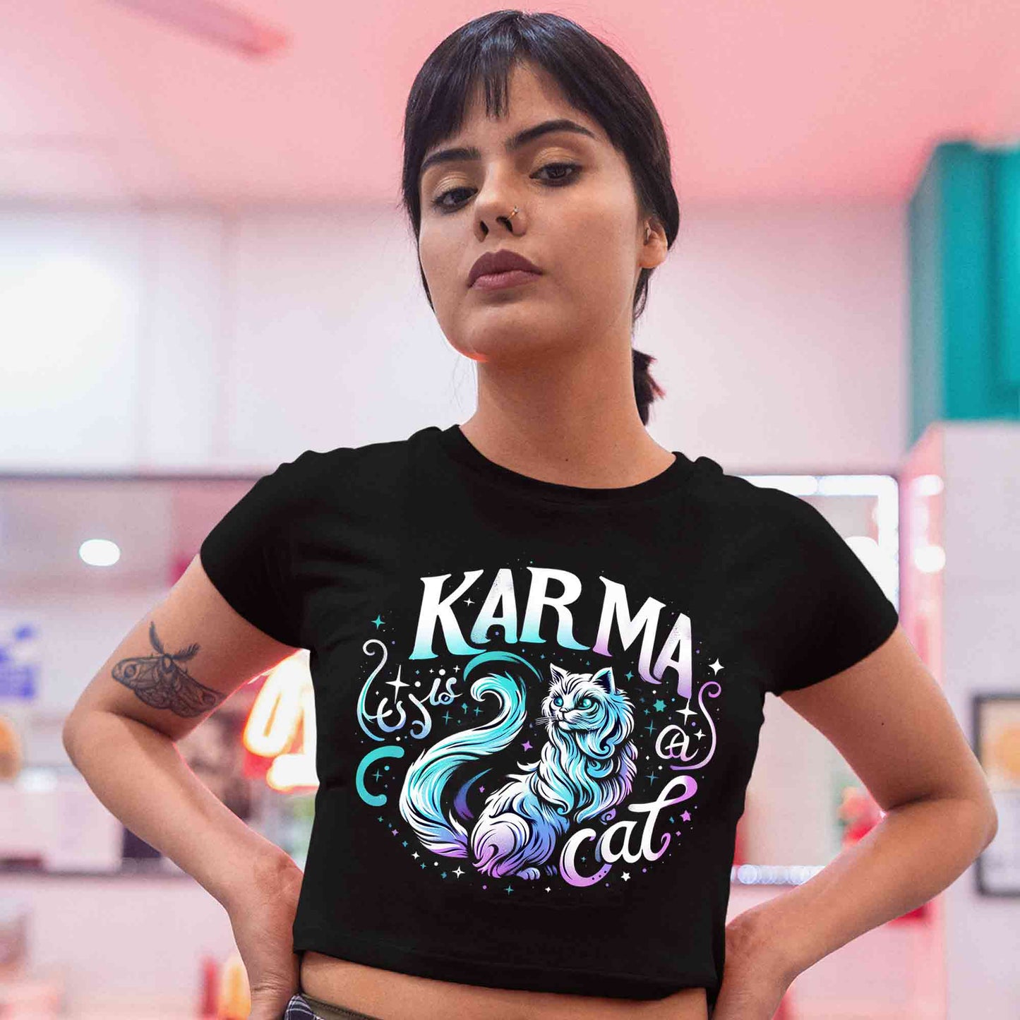 taylor swift karma cat crop top music band buy online united states of america usa the banyan tee tbt men women girls boys unisex xs