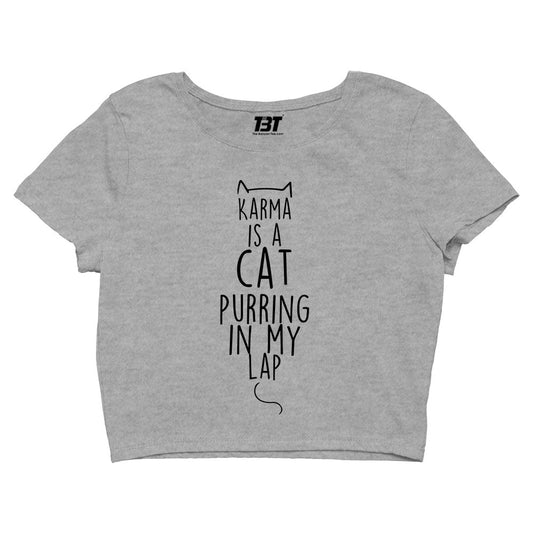 taylor swift karma is a cat crop top music band buy online united states of america usa the banyan tee tbt men women girls boys unisex xs purring in my lap