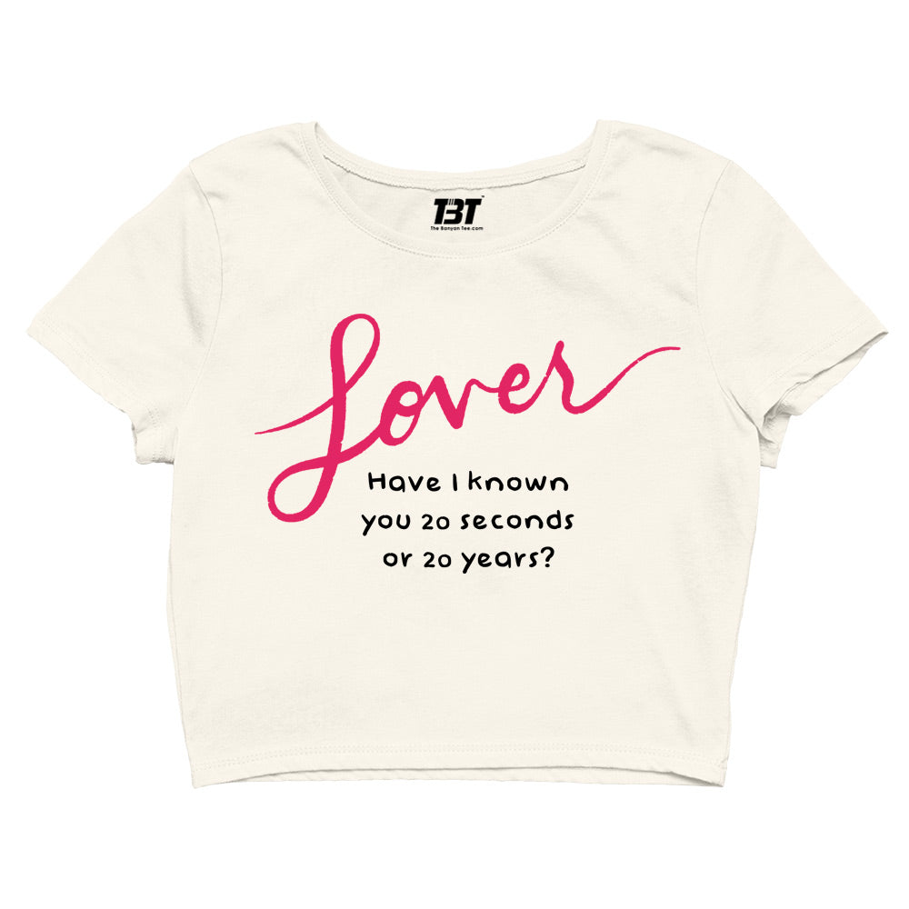 taylor swift lover crop top music band buy online united states of america usa the banyan tee tbt men women girls boys unisex xs have i known you 20 seconds or 20 years