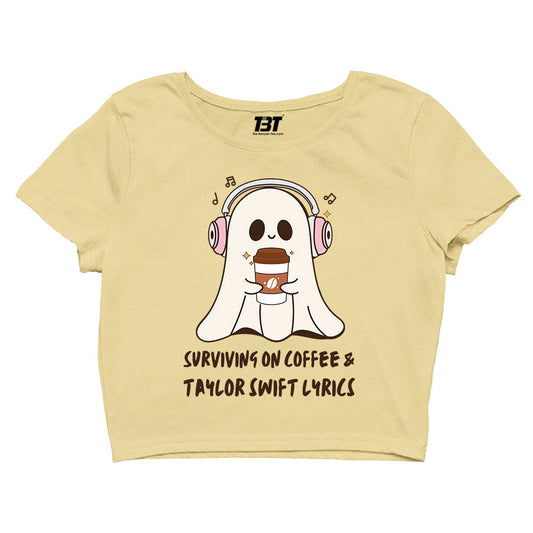 taylor swift coffee and tay's lyrics crop top music band buy online united states of america usa the banyan tee tbt men women girls boys unisex s