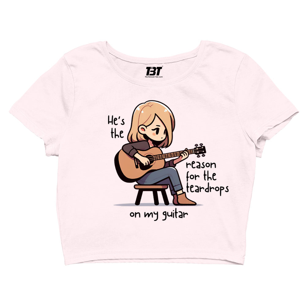 taylor swift teardrops on my guitar crop top music band buy online united states of america usa the banyan tee tbt men women girls boys unisex xs