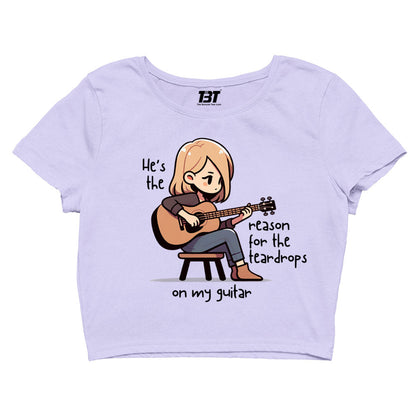 taylor swift teardrops on my guitar crop top music band buy online united states of america usa the banyan tee tbt men women girls boys unisex xs