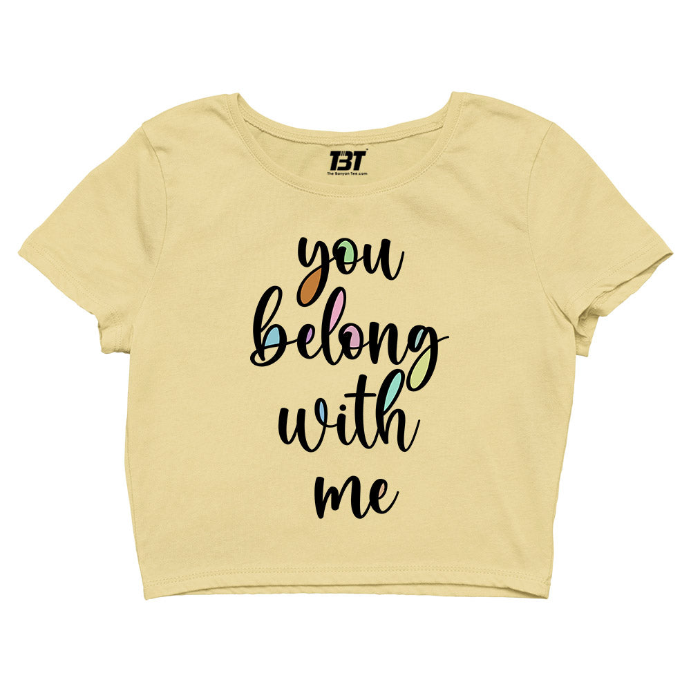taylor swift you belong with me crop top music band buy online united states of america usa the banyan tee tbt men women girls boys unisex xs