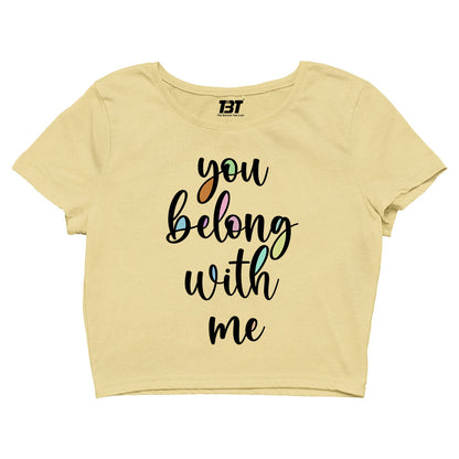 taylor swift you belong with me crop top music band buy online united states of america usa the banyan tee tbt men women girls boys unisex xs