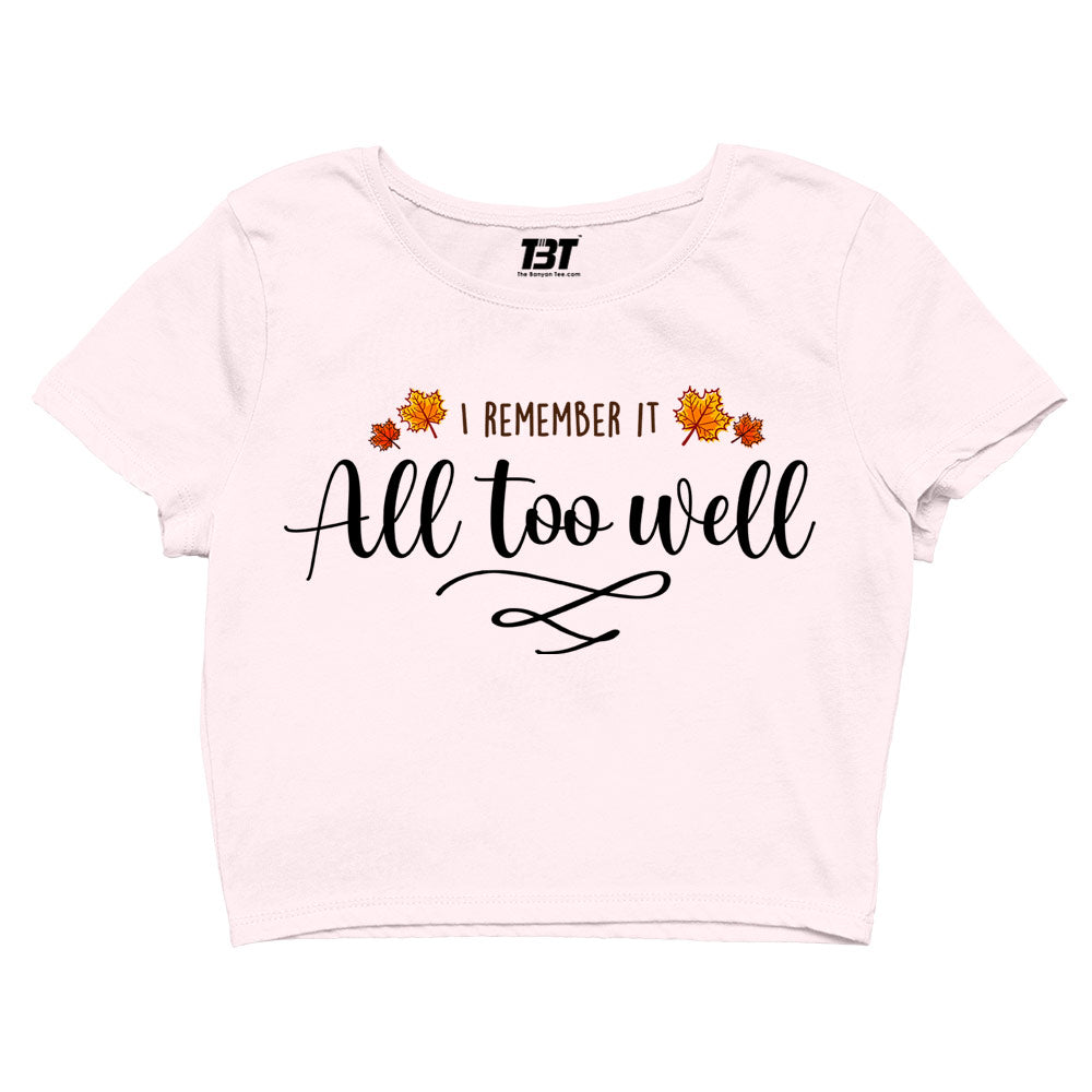 taylor swift all too well crop top music band buy online united states of america usa the banyan tee tbt men women girls boys unisex xs i remember it