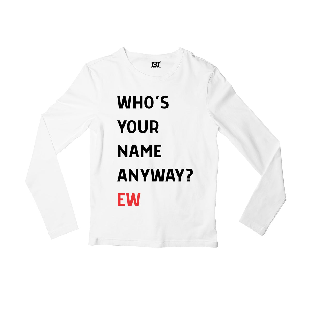 taylor swift who's your name custom t-shirt full sleeves long sleeves music band buy online united states usa the banyan tee tbt men women girls boys unisex white 