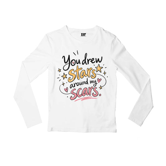 taylor swift you drew stars full sleeves long sleeves music band buy online united states usa the banyan tee tbt men women girls boys unisex white 