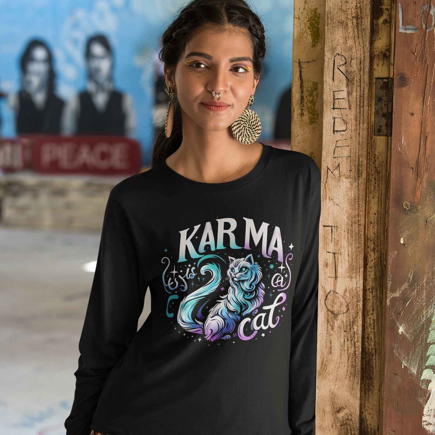 taylor swift karma cat full sleeves long sleeves music band buy online india the banyan tee tbt men women girls boys unisex black