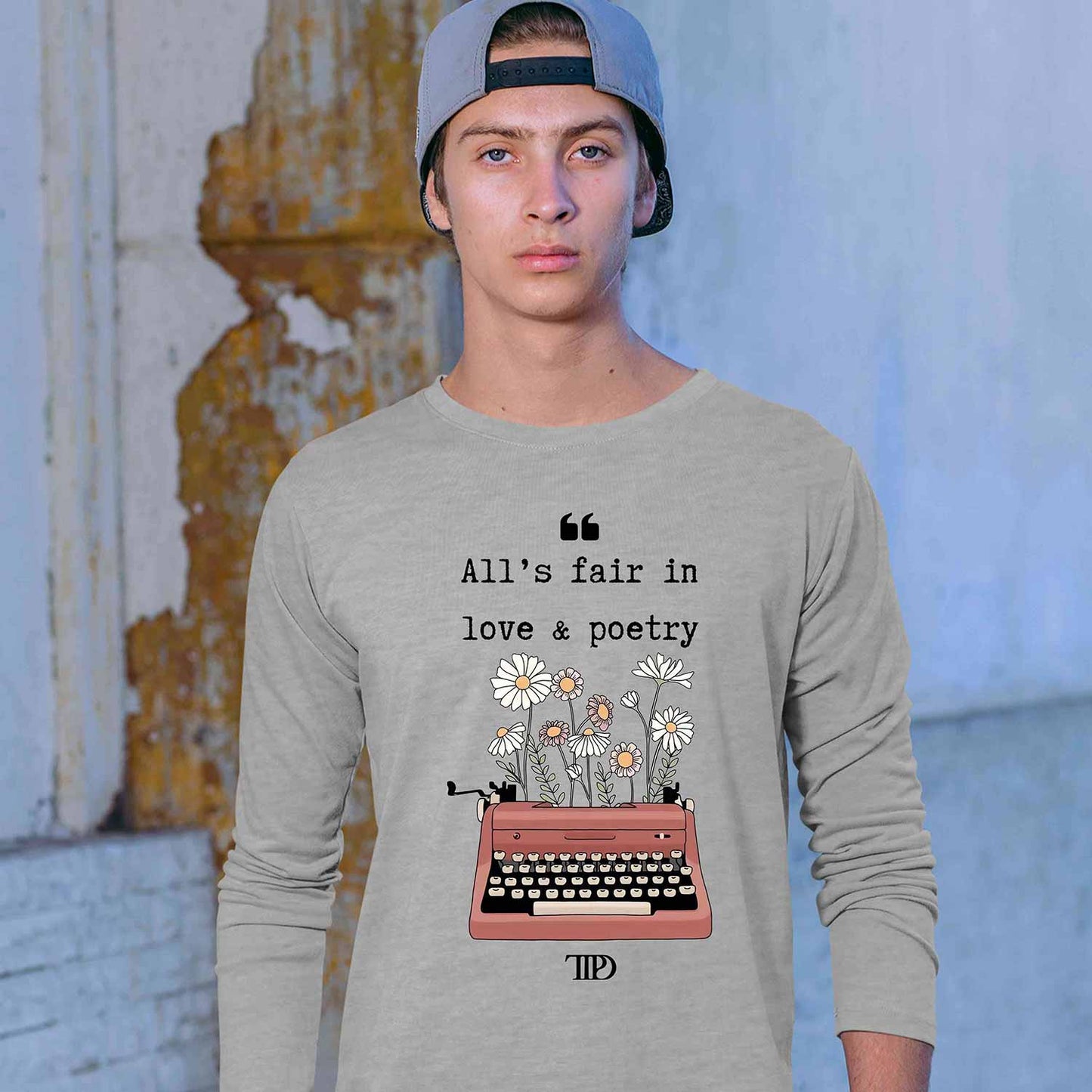 taylor swift love & poetry full sleeves long sleeves music band buy online india the banyan tee tbt men women girls boys unisex gray