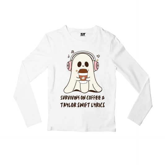 taylor swift coffee and tay's lyrics full sleeves long sleeves music band buy online india the banyan tee tbt men women girls boys unisex white