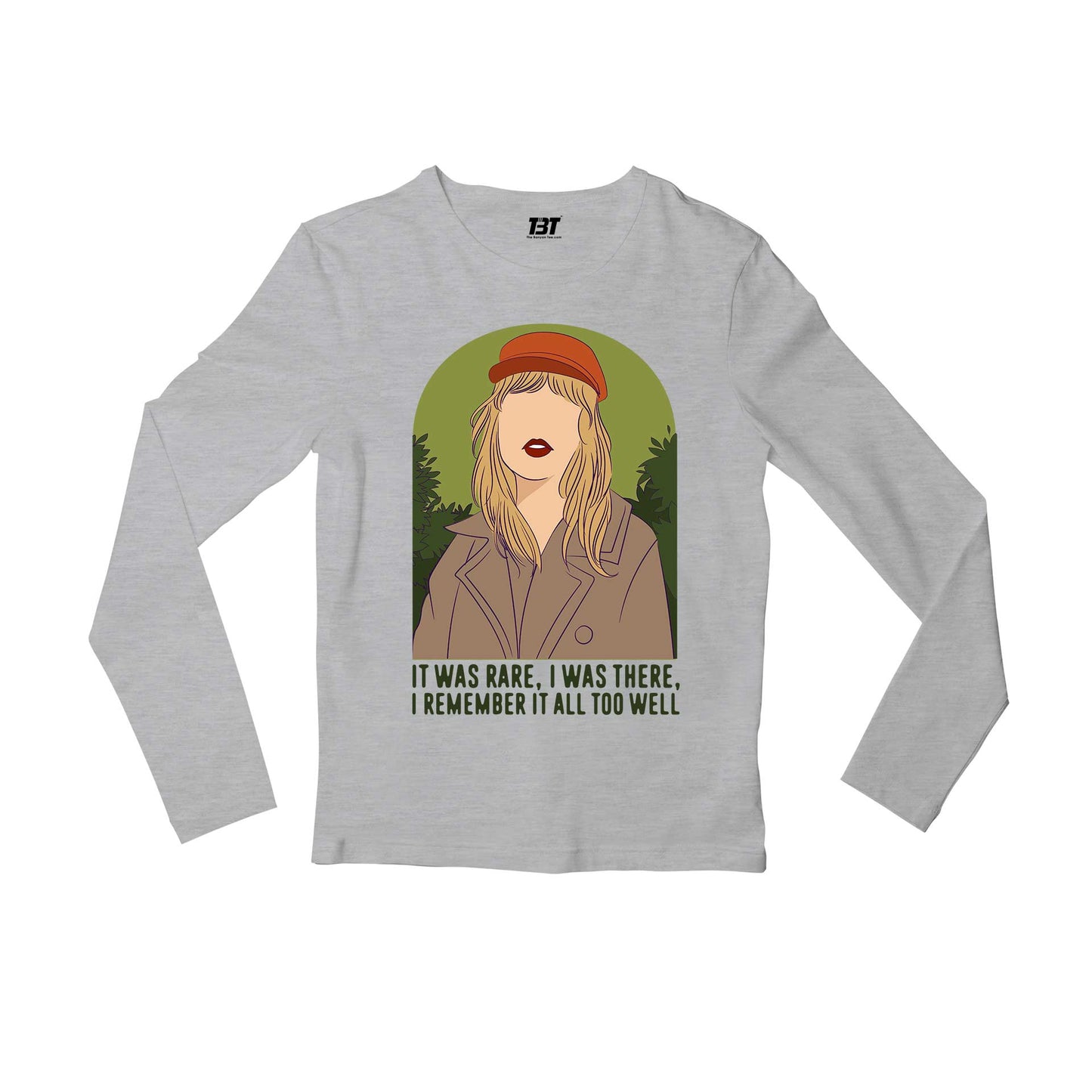 taylor swift remember it all too well full sleeves long sleeves music band buy online india the banyan tee tbt men women girls boys unisex gray
