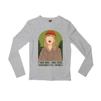 taylor swift remember it all too well full sleeves long sleeves music band buy online india the banyan tee tbt men women girls boys unisex gray