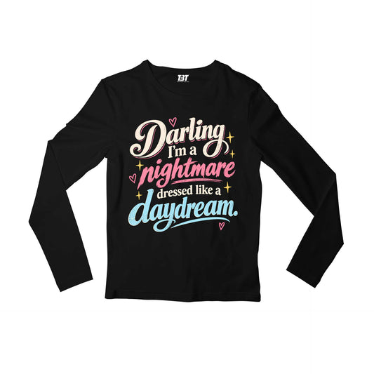 taylor swift dressed like a daydream full sleeves long sleeves music band buy online united states usa the banyan tee tbt men women girls boys unisex black 